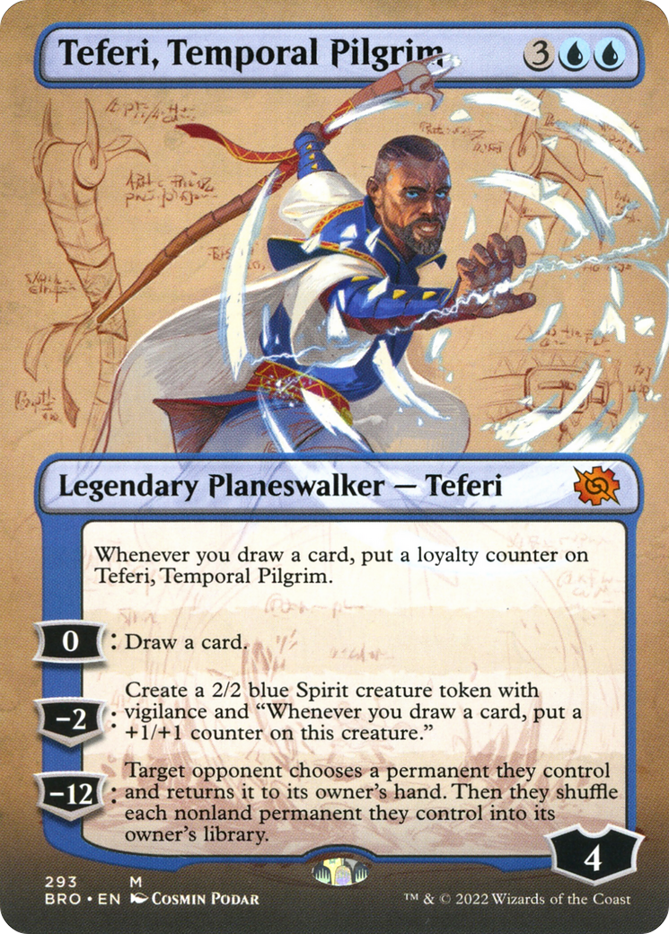 Teferi, Temporal Pilgrim (Borderless) (BRO-293) - The Brothers' War Foil