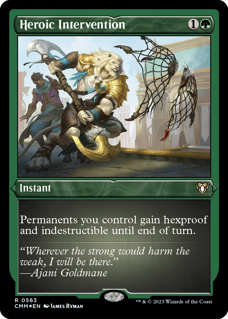 Heroic Intervention (Foil Etched) (CMM-563) - Commander Masters Foil