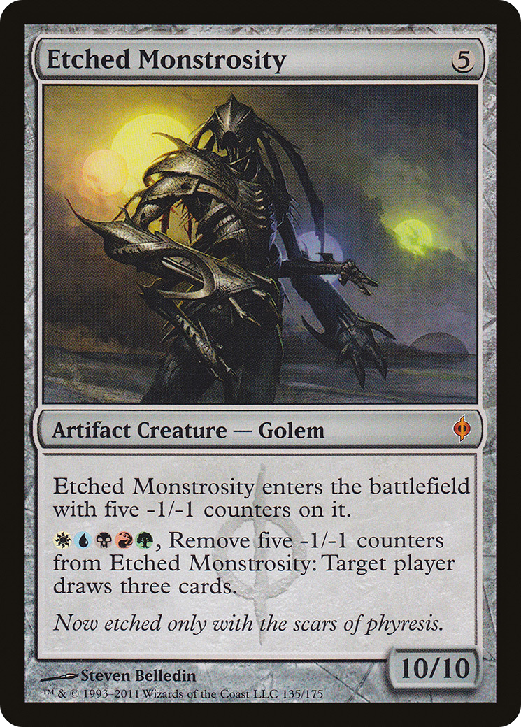 Etched Monstrosity (NPH-135) - New Phyrexia Foil