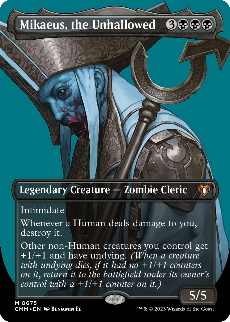Mikaeus, the Unhallowed (Borderless) (CMM-675) - Commander Masters Foil