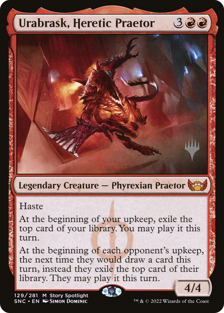 Urabrask, Heretic Praetor (PPSNC-129) - Streets of New Capenna Promos